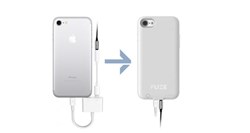 برای اینکه بتوانید گوشی آیفون 7خودرابه درگاه جک3.5میلیمتری مجهز کنید باید کیس FUZE را تهیه کنید